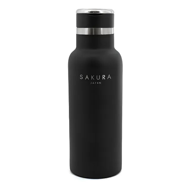 Botella Termica Sakura Acero Inoxidable 500ml Negra Mate Color Negro mate - 13318.86