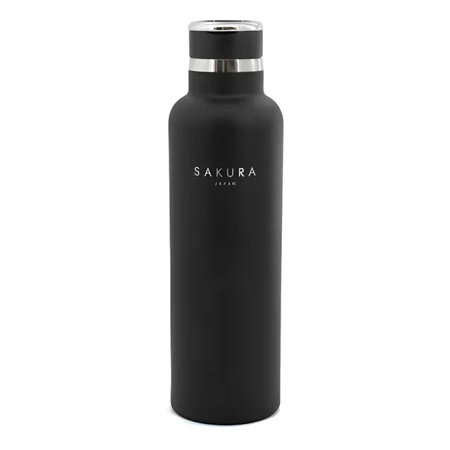 Botella Termica Sakura 750ml Acero Inoxidable Rosca Con Pico Color Negro mate - 43136.60 - 79283.07