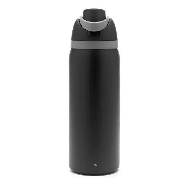 Botella Térmica Deportiva Ozz Negro Pico Doble Acero 1000ml - 238298.35 - 85629.05