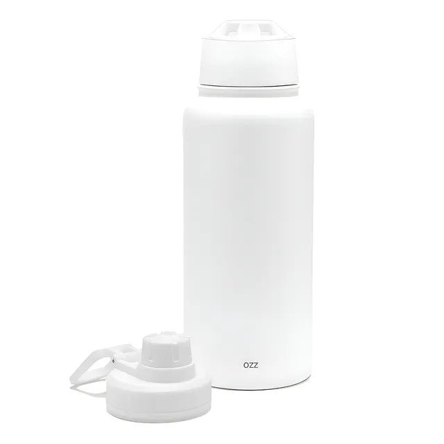 Botella de acero inoxidable Ozz Moderna con capacidad de 960mL color blanco - 13318.86