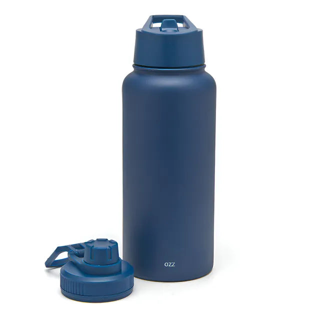 Botella de acero inoxidable Ozz Moderna con capacidad de 960mL color azul